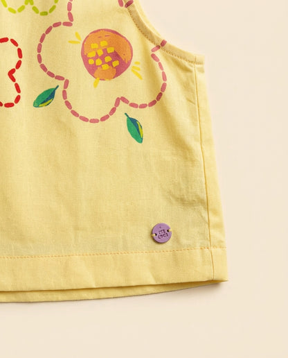 Conjunto amarelo floral