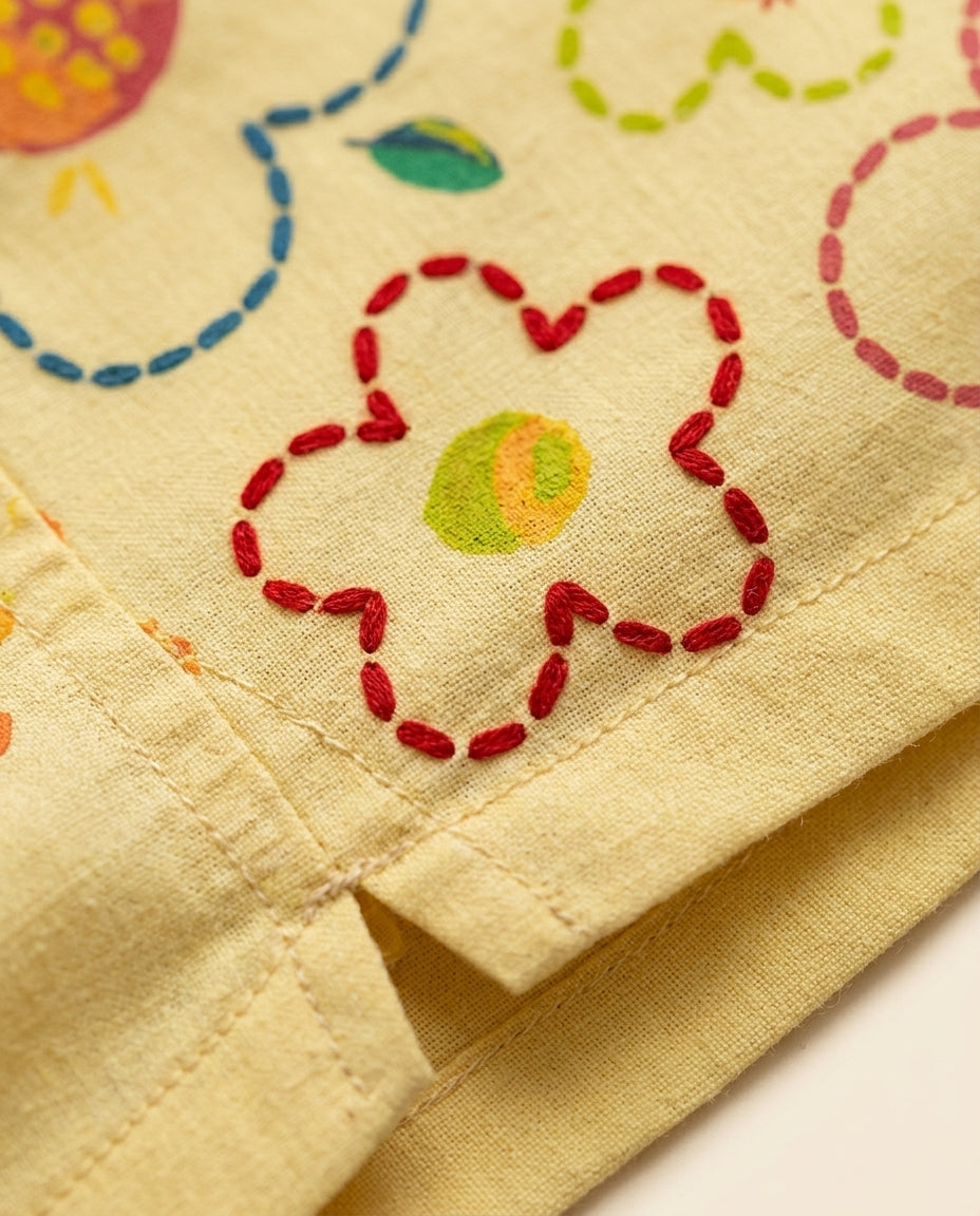 Conjunto amarelo floral
