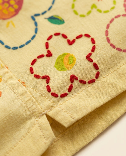 Conjunto amarelo floral