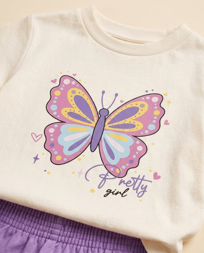 Conjunto borboleta lilás
