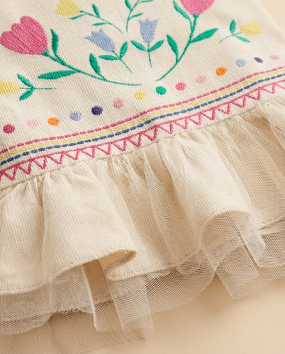 Conjunto bordado tulipas