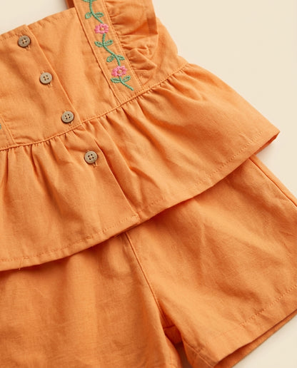 Conjunto Floral Laranja