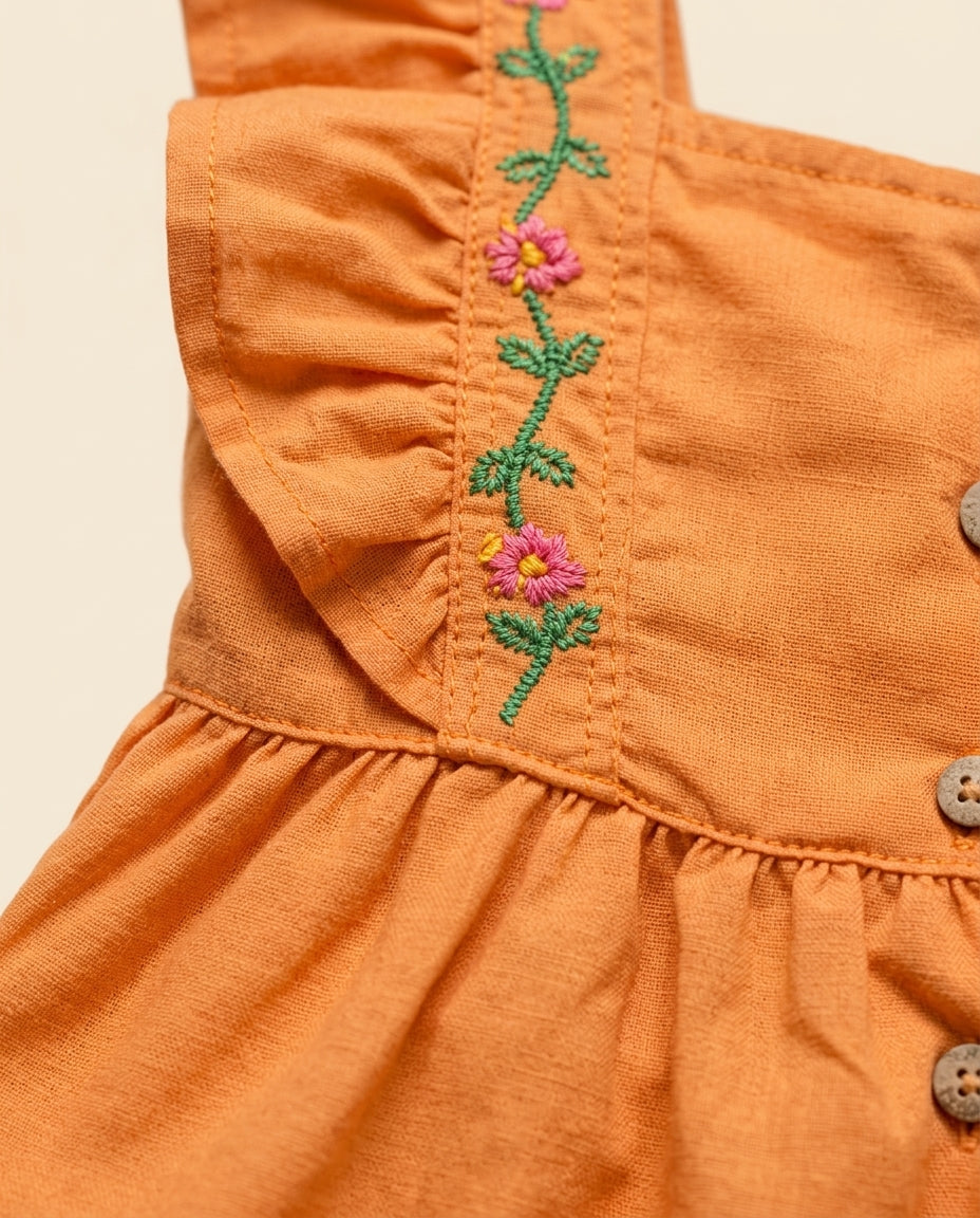 Conjunto Floral Laranja