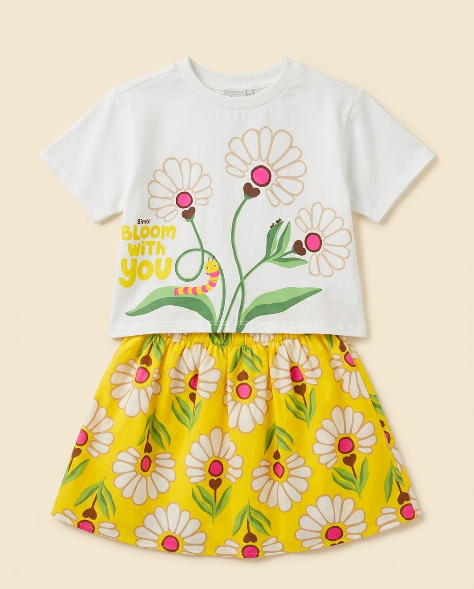 Conjunto flores amarelas