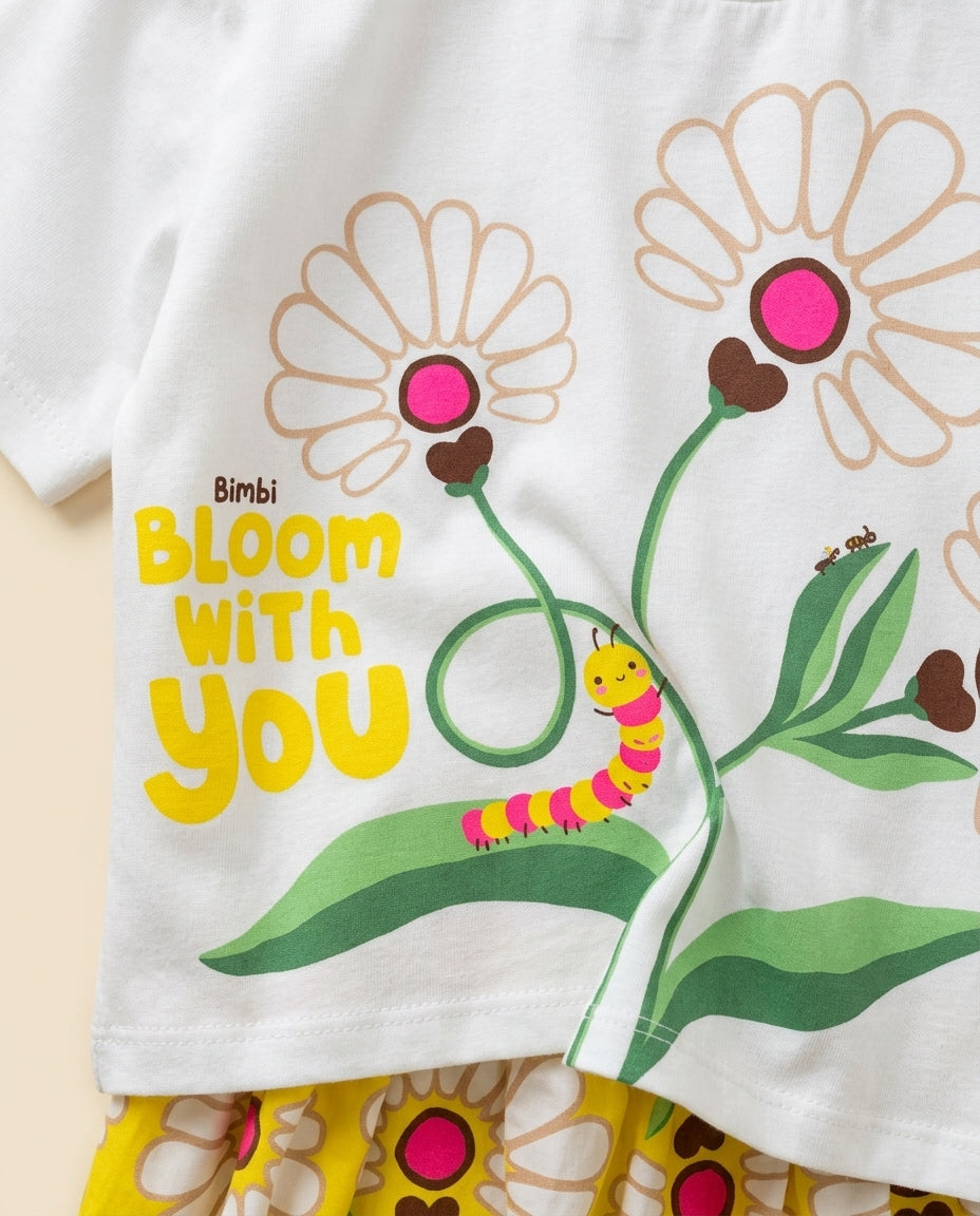 Conjunto flores amarelas