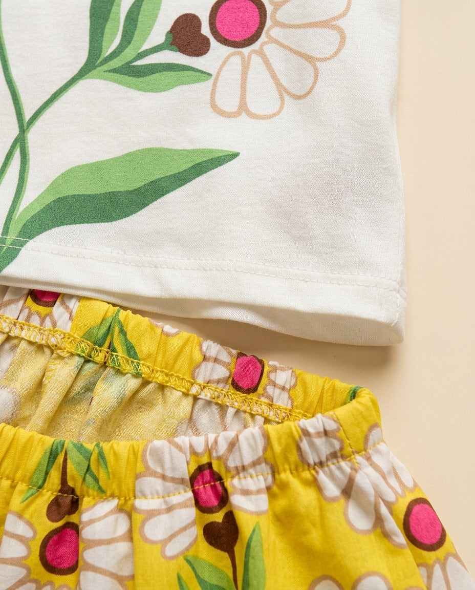 Conjunto flores amarelas