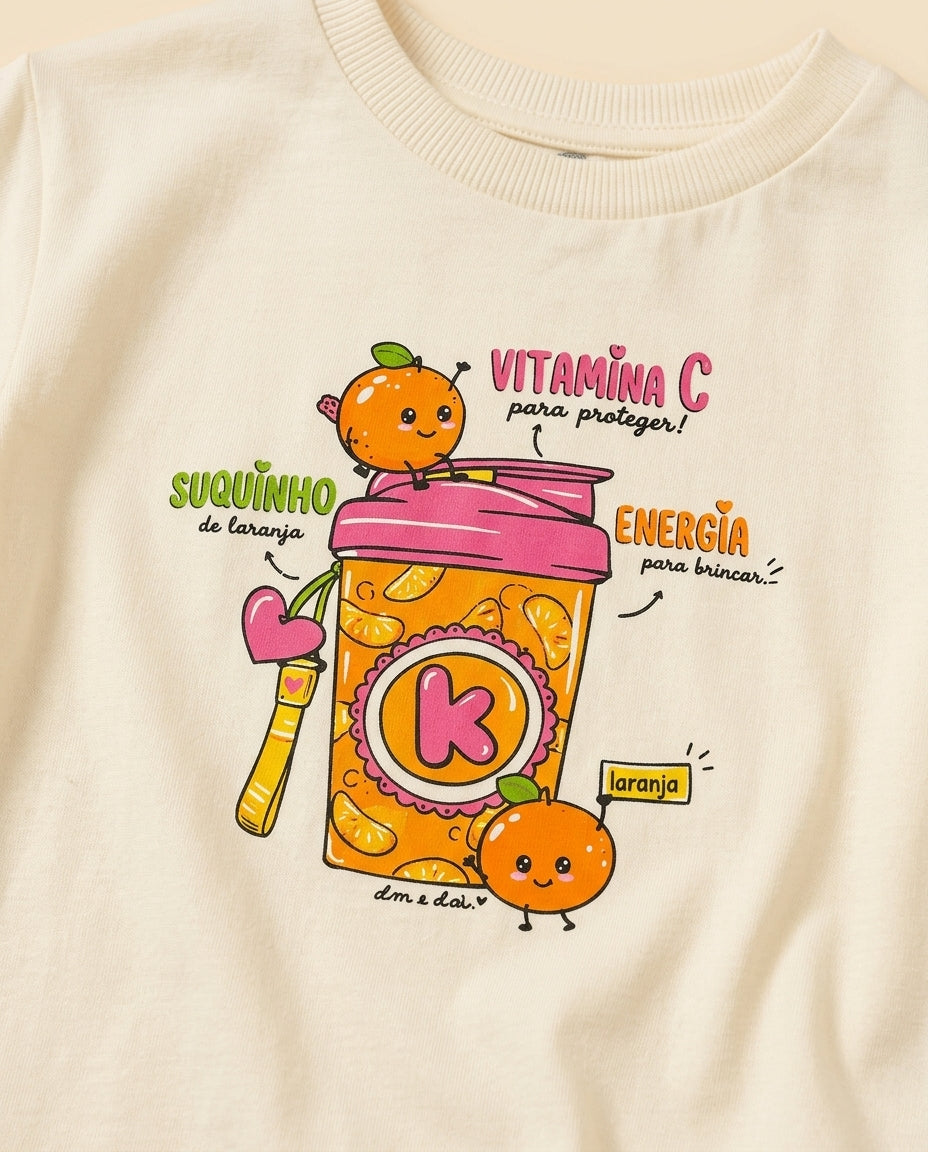 Conjunto laranja divertido