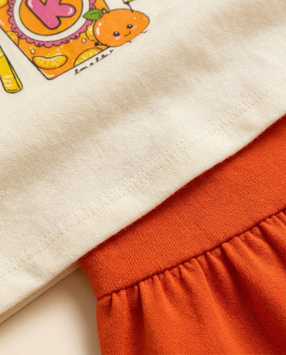 Conjunto laranja divertido