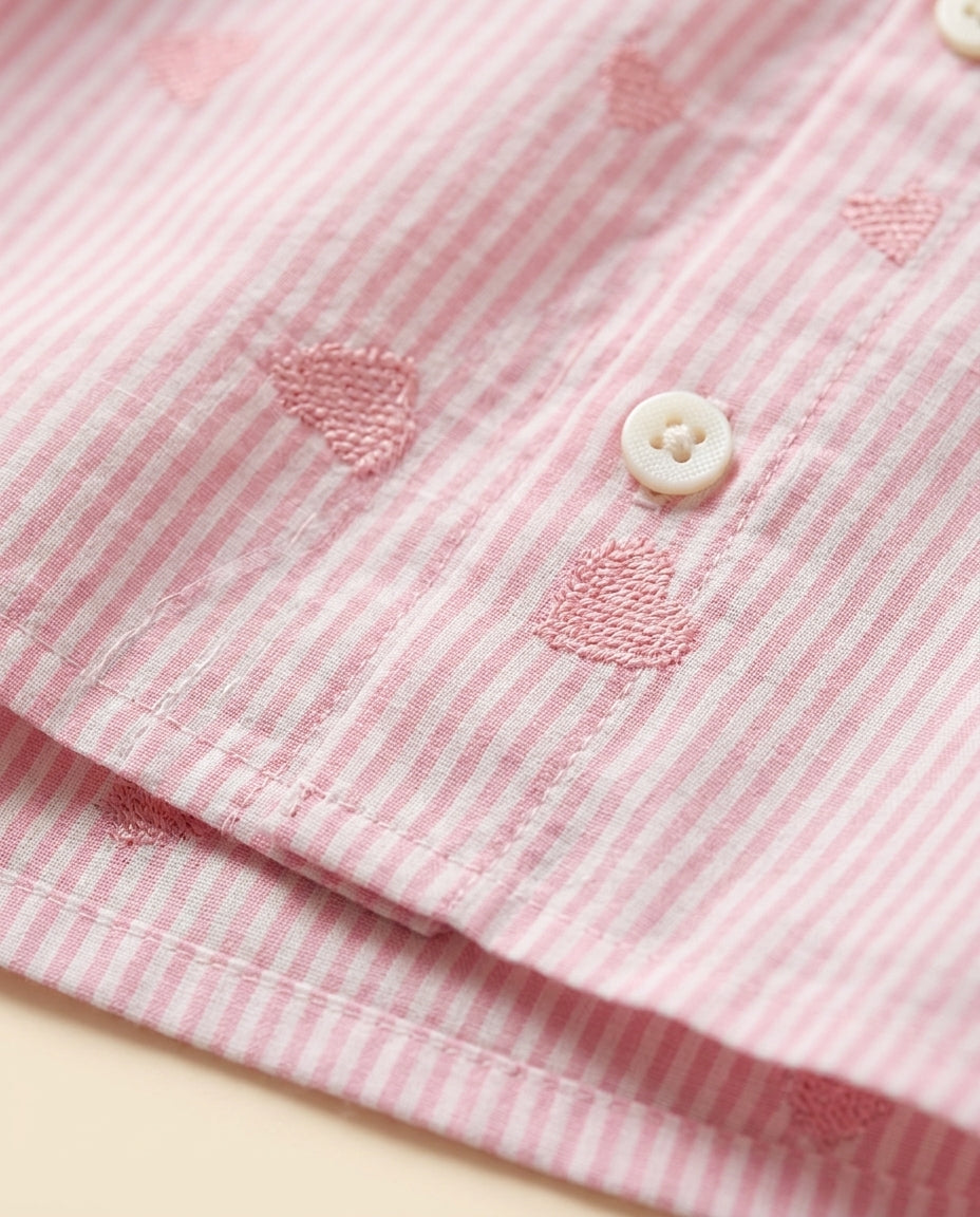 Conjunto listrado rosa
