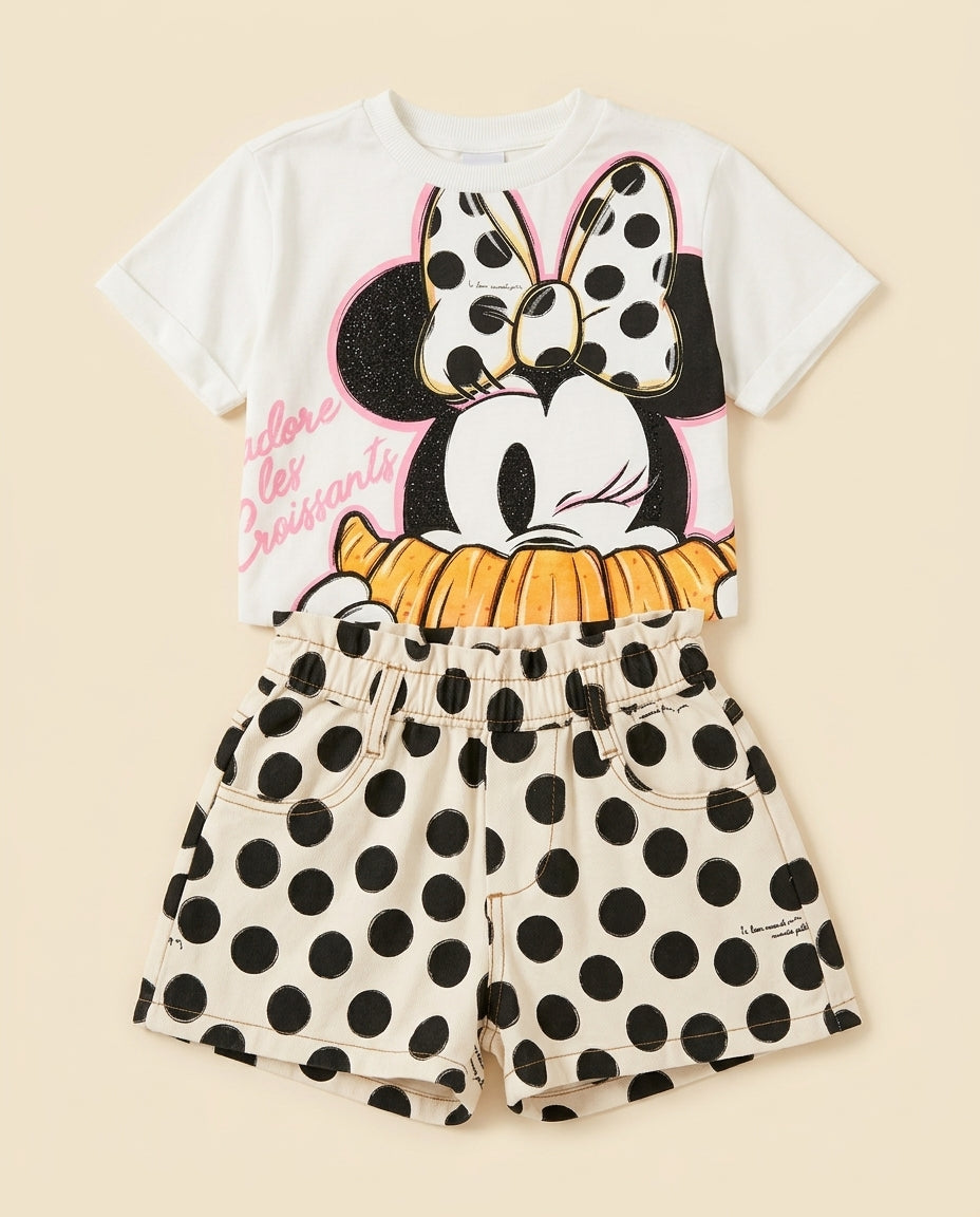 Conjunto Minnie poá