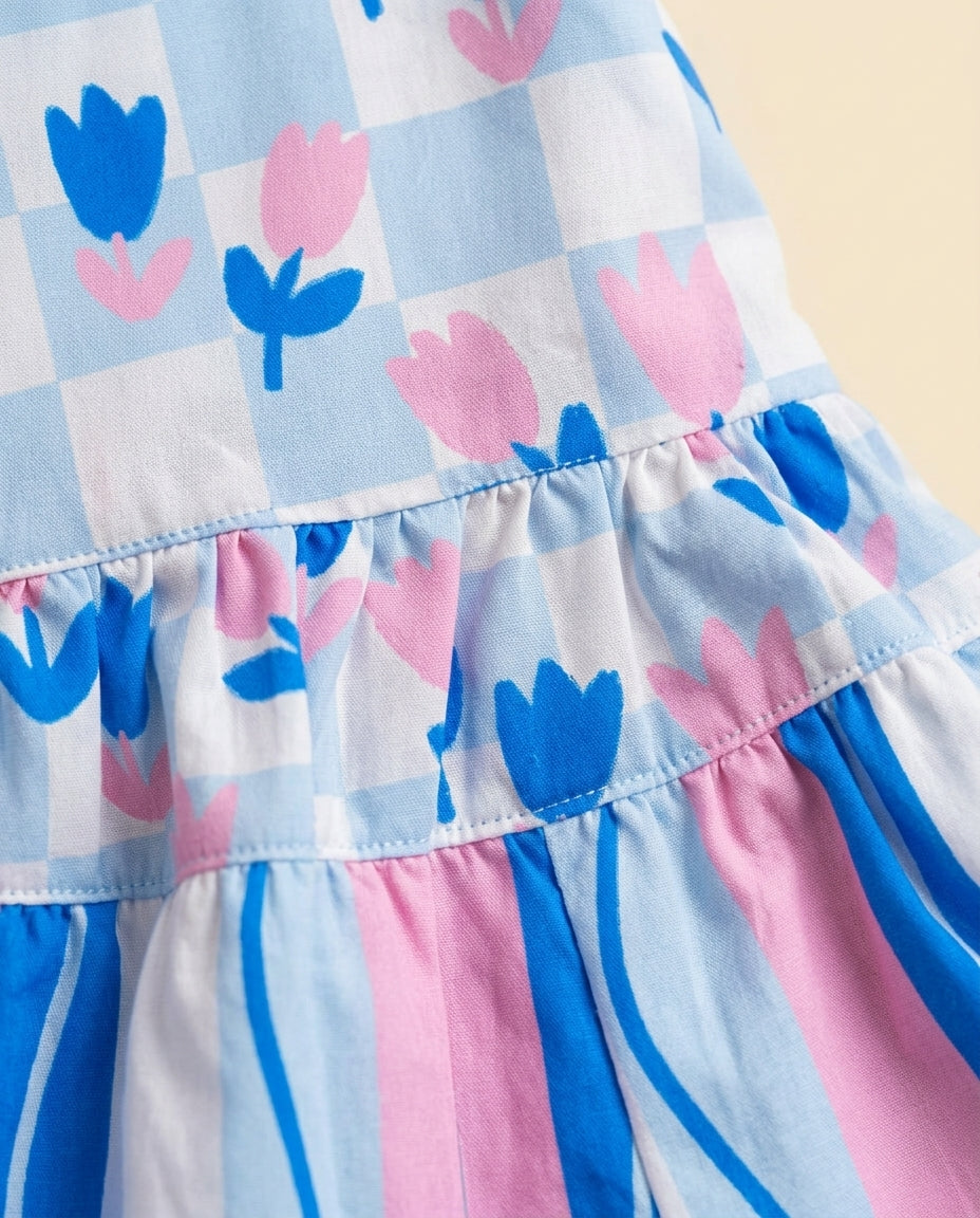 Conjunto tulipas azul
