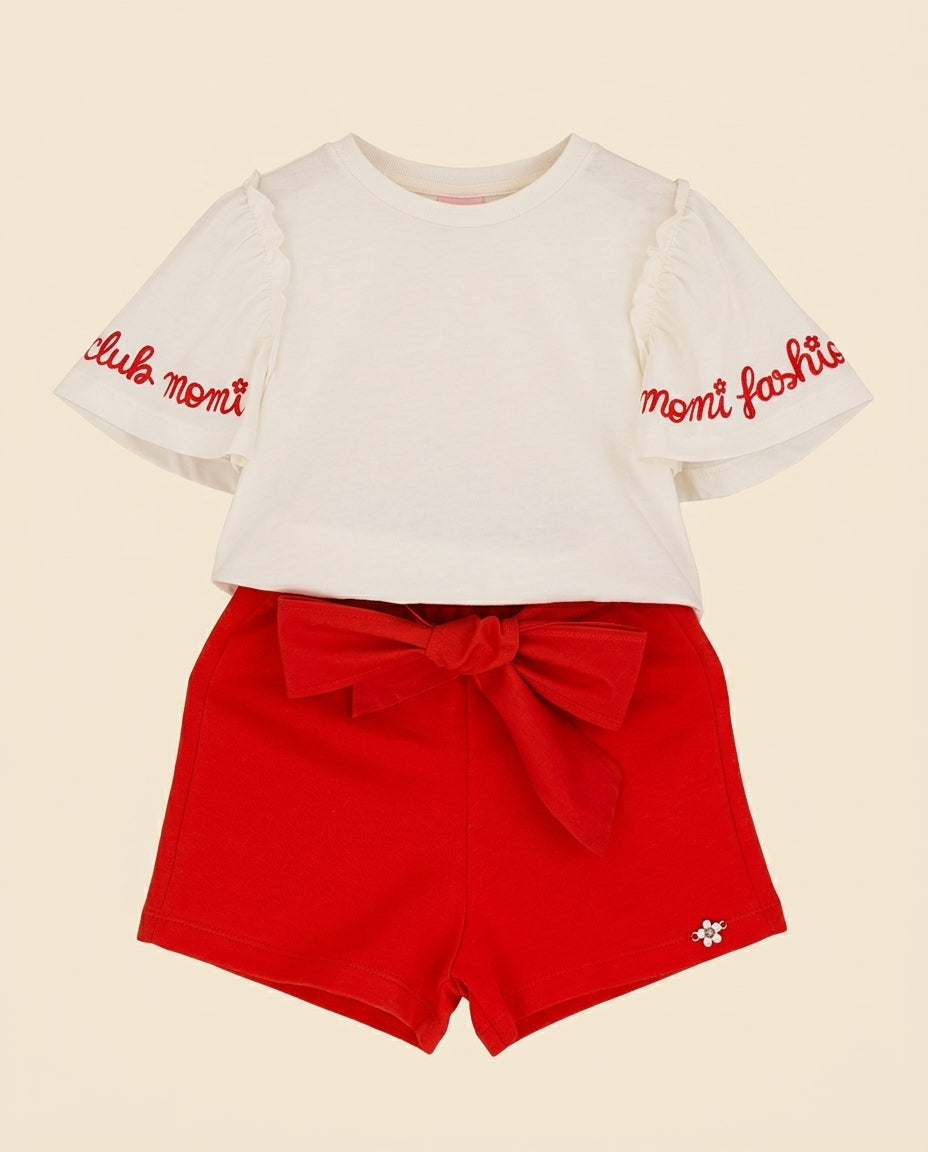 Conjunto vermelho laço