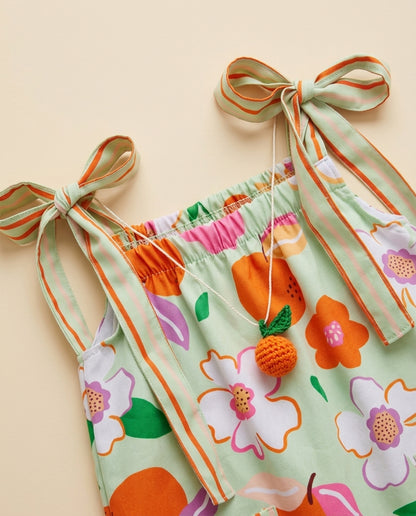 Vestido frutas e flores