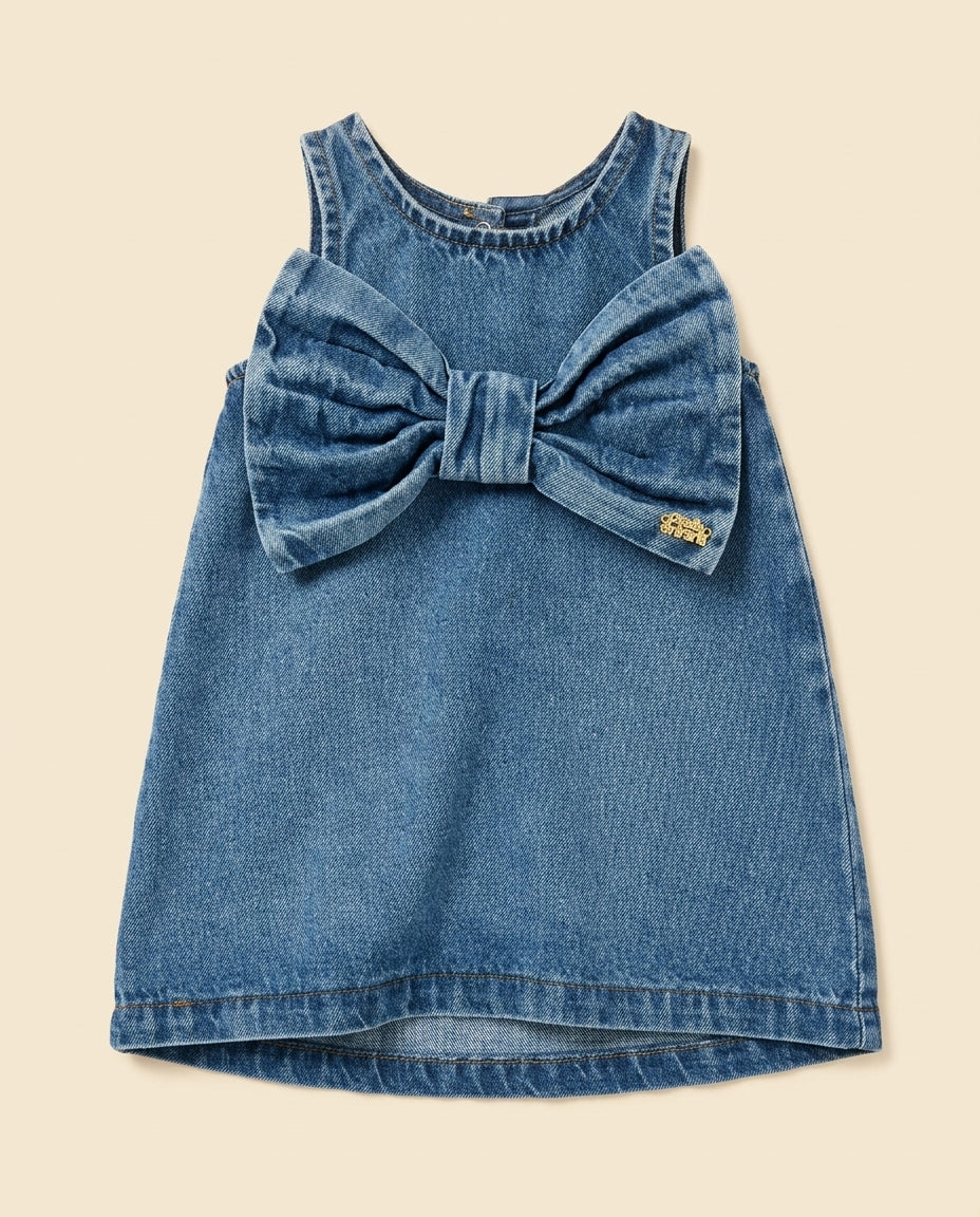 Vestido jeans laço