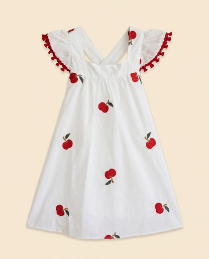 Vestido maçã bordada