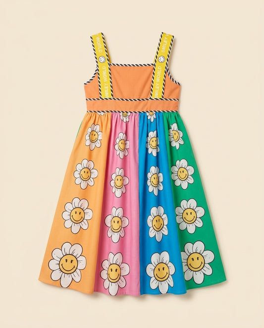 Vestido margaridas coloridas