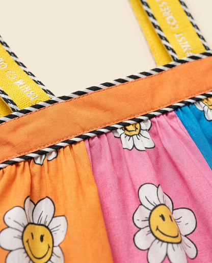 Vestido margaridas coloridas