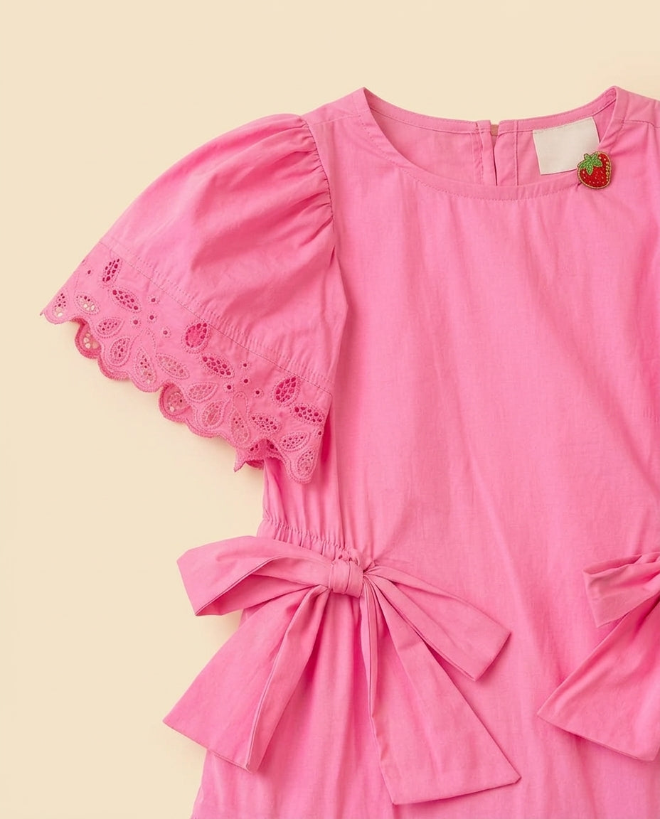 Vestido rosa tomate