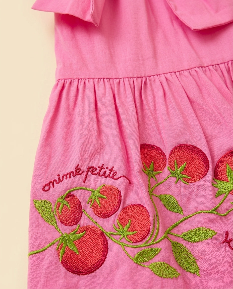 Vestido rosa tomate